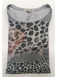 Camiseta manga larga mujer print animal