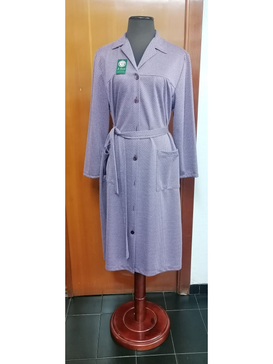 Vestido abierto con botones tonos lilas