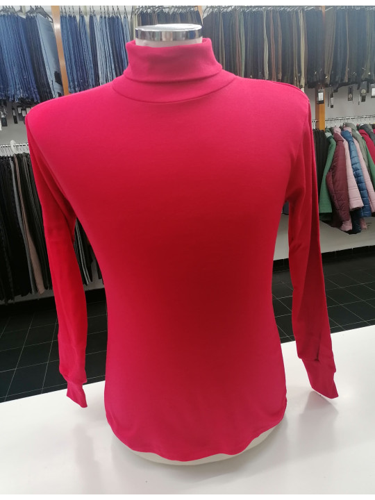 Camiseta cuello cisne unisex rojo